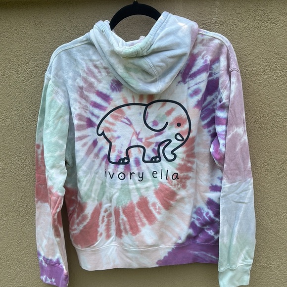 Ivory Ella 🔥 Tie Dye Sweatshirt Hoodie Sz S - Picture 4 of 6